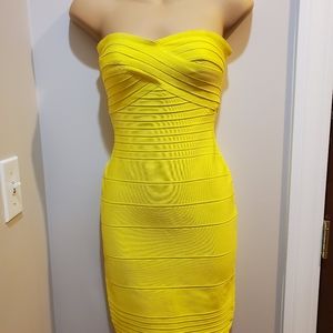 Yellow bodycon dress